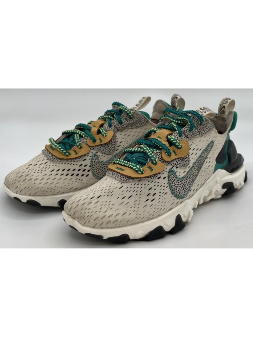 NIKE ID React Vision Cheetah Print Logo Brown Green Women’s Size 7.5 CT3618-991